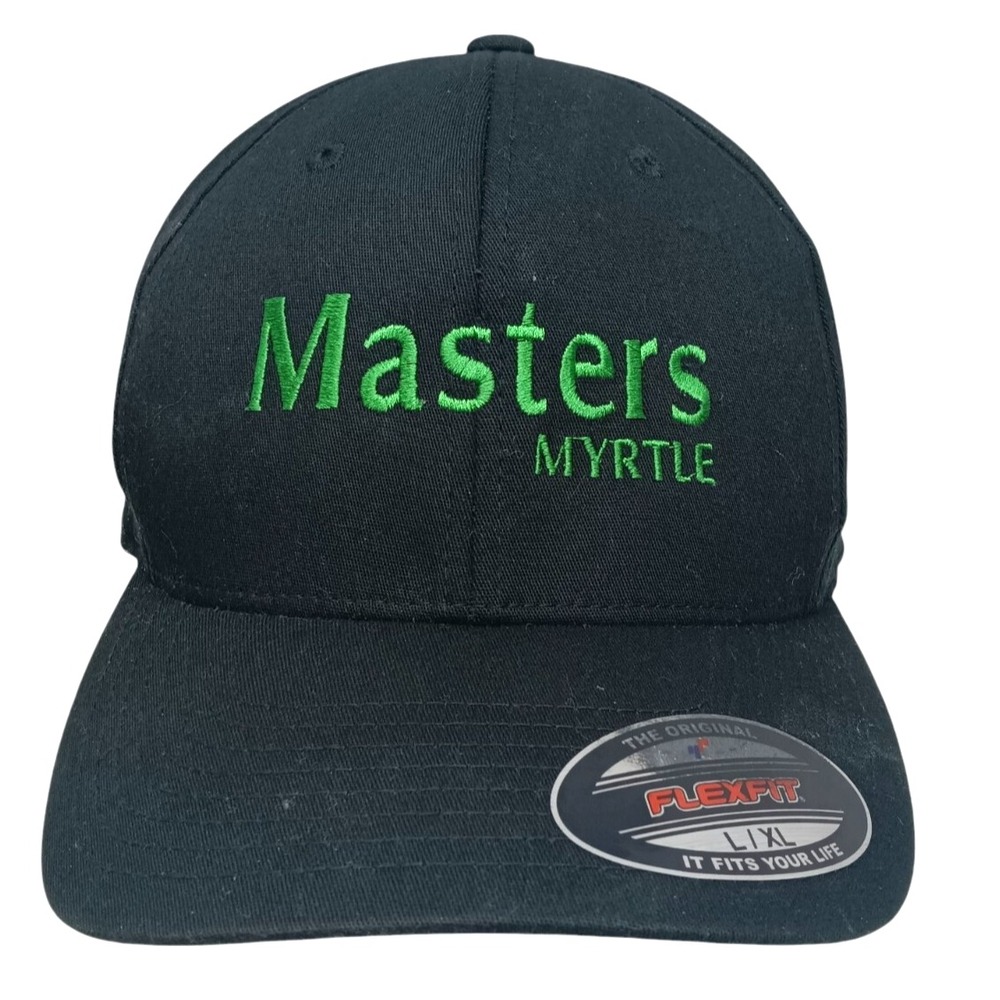 Masters Myrtle Golf Hat MBSC by Yupoong / Black Cap / Flex-Fit / L‎ - XL